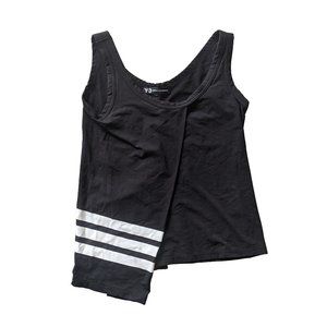 Y-3 Black Asymmetric Tank Top